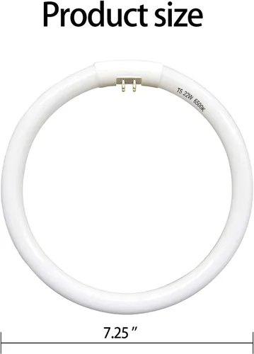Miniatura 2 de Reemplazo de bombilla circular T5 22W de 7.25 pulgadas de Dameiol para Floxite, Zadro, Rialto, espejo de maquillaje con aumento, lámpara
