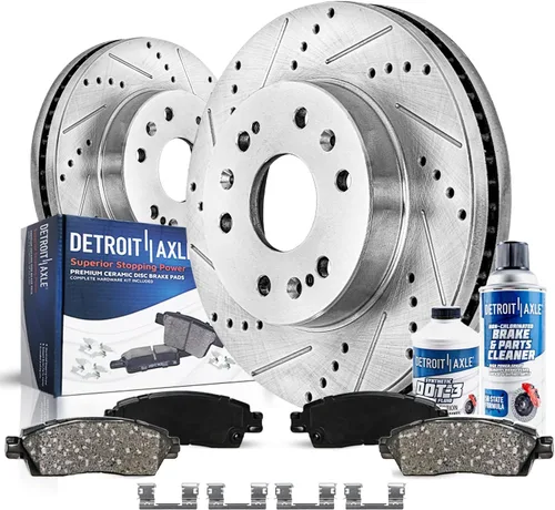 Detroit Axle - Kit de freno delantero para Cadillac Escalade ESV EXT XTS Chevrolet GMC Silverado Suburban Sierra Savana 1500 Reemplazo de frenos de