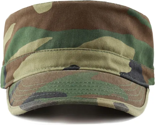 Miniatura 45 de The Hat Depot Cadet Military Army - Gorra de béisbol de algodón lavado con teñido anudado y algodón lavado básico y desgastado, gorra de algodón