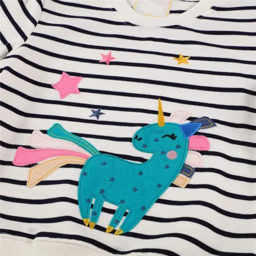 Miniatura 2 de HILEELANG - Sudadera de manga larga y cuello redondo para niña, sin botones, para invierno