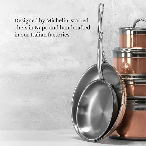 Miniatura 9 de Hestan - Colección CopperBond - Cacerola de cobre 100% puro, compatible con cocina de inducción, 1.5 cuartos