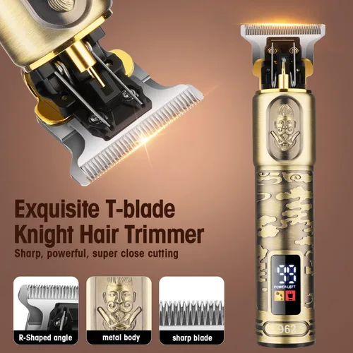 Miniatura 2 de Suttik Afeitadoras de aluminio para hombres, maquinilla de afeitar eléctrica, cortaúñas y recortadoras para hombres con pantalla LED, impermeable