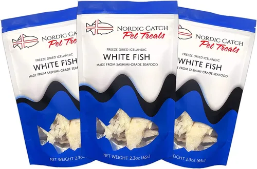 Miniatura 7 de Nordic Catch Golosinas de pescado liofilizado para mascotas de Islandia – Bocadillos puros de mariscos naturales para perros, gatos y otras mascotas