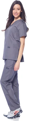 Miniatura 3 de Dagacci Scrubs Uniforme Médico para Mujeres y Hombres Conjunto de Scrubs Médicos Top y Pantalones