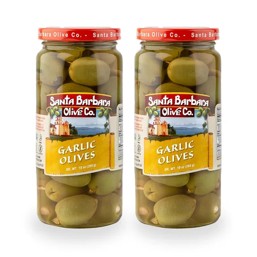 Miniatura 27 de Aceitunas Rellenas de Queso Feta Santa Barbara 10 oz, Paquete de 2