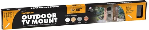 Miniatura 7 de Hangman Percha de TV para exteriores de 32" a 80" hasta 100 libras de perfil bajo VESA sin perno prisionero Montaje en pared Ladrillo Concreto