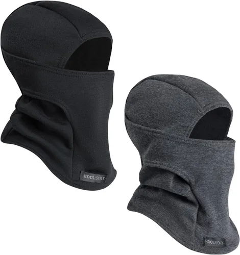 KOOLSOLY Pasamontañas para niños, gorro de invierno, calentador facial para clima frío, máscara de esquí para niños y niñas