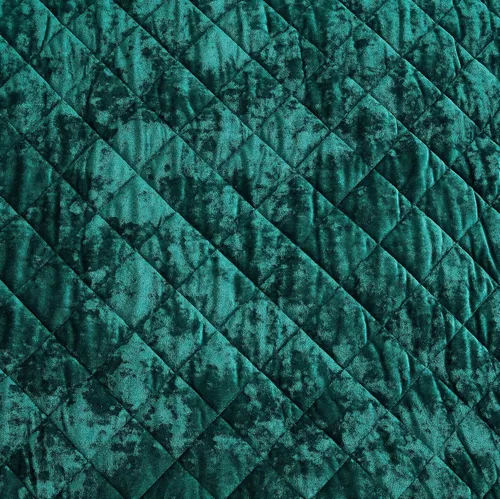 Miniatura 4 de Chezmoi Collection Lux - Juego de edredón de terciopelo verde esmeralda King, 3 piezas, ropa de cama de terciopelo desgastado de felpa exuberante