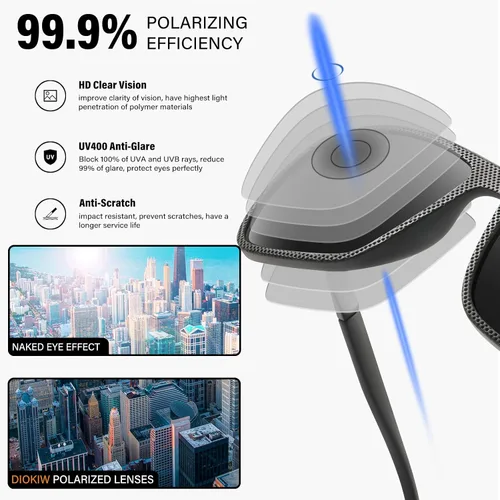Miniatura 5 de Gafas de sol polarizadas para hombre, clásicas, ligeras, para conducir, pesca, golf, sol, protección UV 4PCS-negro+rojo+azul+lce azul-a
