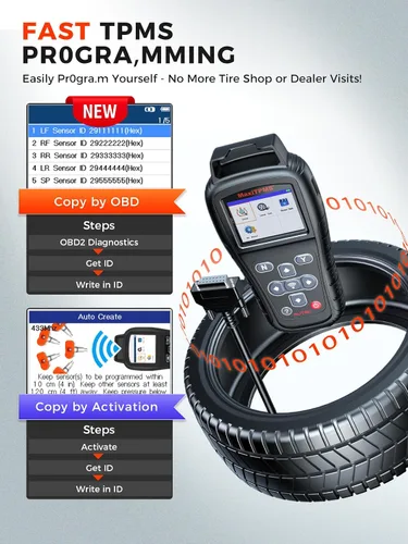 Miniatura 5 de Autel MaxiTPMS TS408S, herramienta de reaprendizaje TPMS 2026 funciona como TS501 PRO TS508WIF MK808S-TS MP900TS, OBD II Pr0gramming para Autel