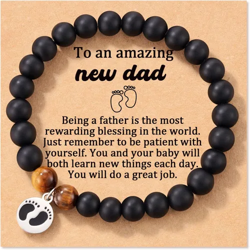 Regalo para papá por primera vez para hombres, regalos para papá nuevo, joyería de embarazo, regalos de anuncio