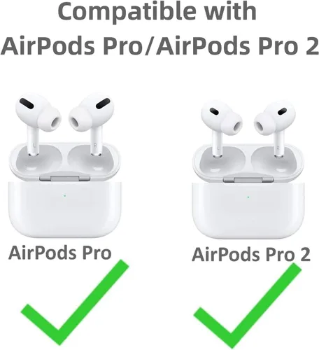 Miniatura 2 de AirPods Pro y AirPods Pro 2 - Almohadillas de silicona para reducir el ruido con ajuste seguro y bolsa de plástico de almacenamiento portátil