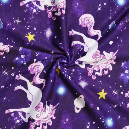 Miniatura 12 de Qpancy Vestidos a juego para muñecas y niñas, trajes de unicornio de manga larga, ropa de algodón