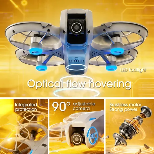 Miniatura 4 de dron con cámara 4K para principiantes adultos, cuadricóptero RC con retención de altitud, despegue/aterrizaje con una tecla, seguimiento automático