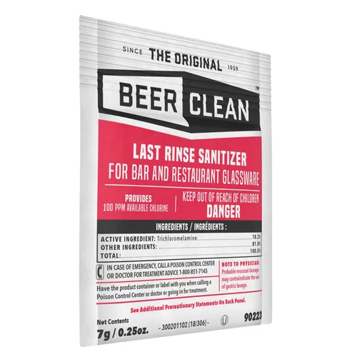 Miniatura 4 de Diversey-90223 Beer Clean Last Rinse - Desinfectante de vidrio, paquete de polvo de 0.25 onzas (paquete de 100)