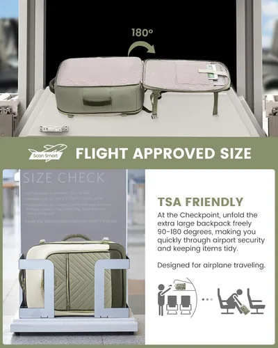 Miniatura 2 de LOVEVOOK Mochila de Viaje Grande, Mochila de Equipaje de Mano para Aviones, Viajes