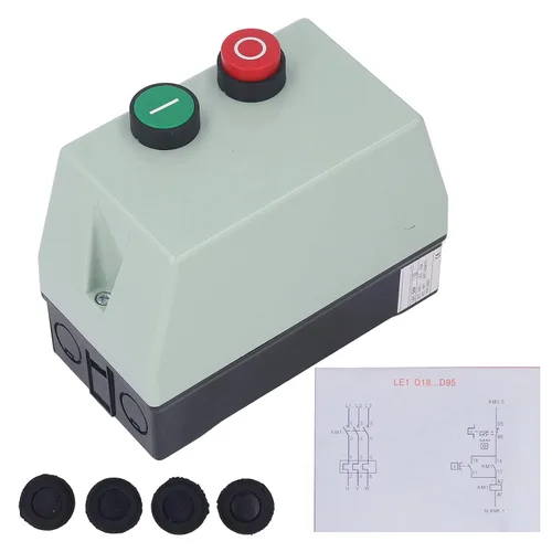 Miniatura 3 de Kadimendium Arrancador magnético Retardante de llama Caja de interruptor magnético monofásico 3 Fase Motor Starter 220V 230V 3 fase 380V 400V 9 a