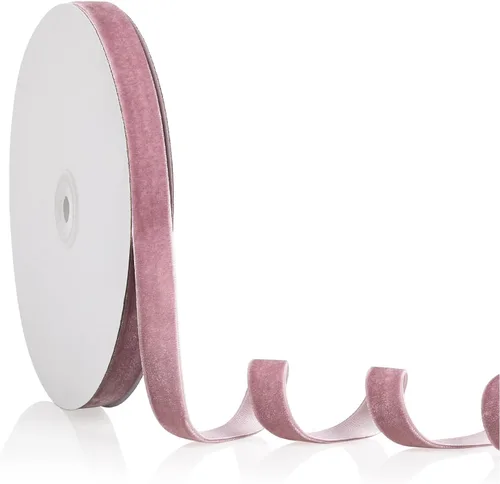 Miniatura 9 de Cinta de terciopelo blanco de 1/4 pulgadas x 20 yardas para decoración de corona de árbol de Navidad, manualidades, adornos hechos a mano, envoltura