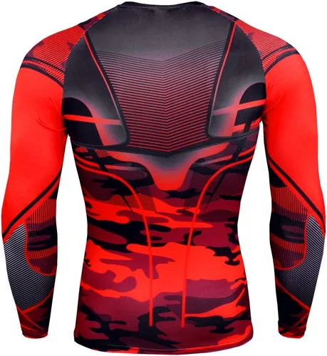 Miniatura 4 de Camisa de compresión de manga larga para hombre, pantalones de entrenamiento para atletismo, correr, deportes, entrenamiento, ropa, leggings, mallas