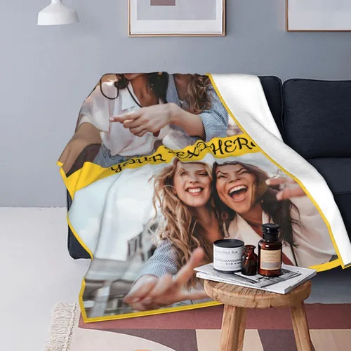Miniatura 7 de Abybela Manta personalizada con texto fotográfico para regalos de parejas, manta personalizada con imagen, regalos para novio, novia, esposa, Foto-2