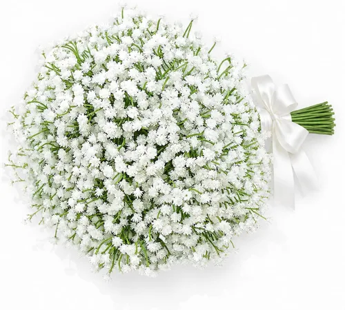 Miniatura 10 de 15 piezas de flores artificiales de aliento de bebé, flores artificiales de aliento de bebé, ramos de gypsophila azul a granel, flores sintéticas