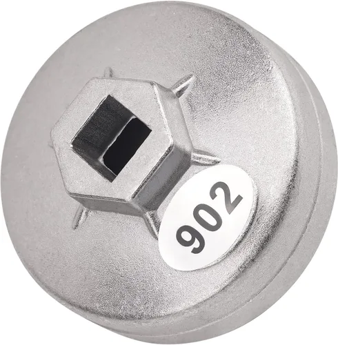 Miniatura 6 de AHL Llave de filtro de aceite 902 Cap 2.638 in 14 flautas de 1/2 pulgada de unidad cuadrada de filtro de aceite herramientas de extracción de filtro