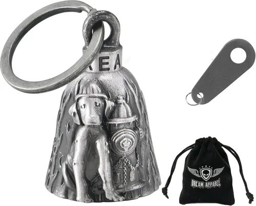 Miniatura 20 de Dream Apparel Campanas de motocicleta para motociclistas, accesorios de campanas pesadas y llavero para la suerte Viaja para vivir