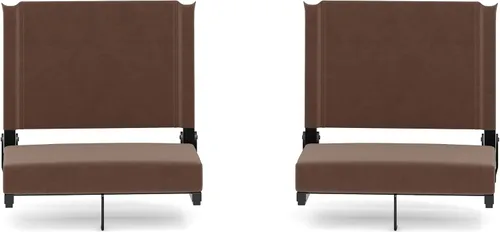Miniatura 43 de Flash Furniture - asiento cómodo para usar en gradas de Flash - soporta 500 libras Silla de estadio ligera con asa y asiento ultra acolchado