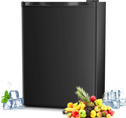 Miniatura 14 de Antarctic Star Mini refrigerador de 1.6 pies cúbicos con congelador, refrigerador pequeño y compacto con puerta reversible individual, estantes