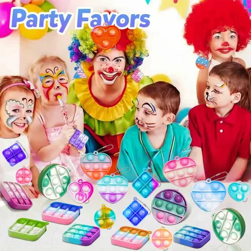 Miniatura 5 de 108 piezas de llavero Pop Fidget It Mini Fidget Toys Bulk Party Favores para niños de 4-8, 8-12 años, juguetes a granel para niños pequeños premios