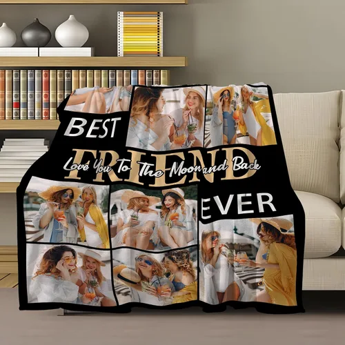 Miniatura 3 de Envío al día siguiente, regalos de cumpleaños para mejores amigas, manta personalizada con fotos, regalos de manta para mejores amigas y BFF, regalo