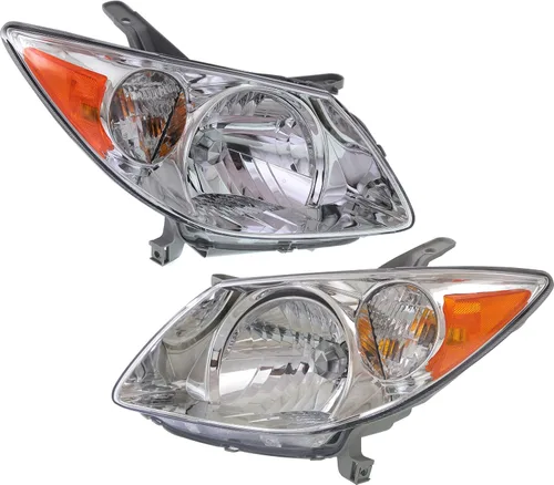 Garage-Pro Faro lateral del conductor y del pasajero para Pontiac Vibe Base GT 2005-2008 halógeno con bombilla(s) Reemplaza# 88973539 88973540