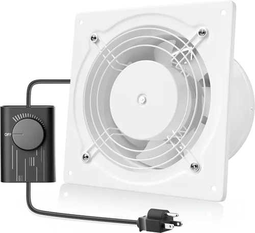 Miniatura 12 de HG Power Ventilador de escape de 6 pulgadas con controlador de velocidad, ventilador de pared de 308 CFM para cocina, baño, extractor de metal