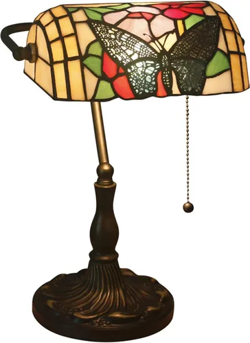 Miniatura 42 de Lámpara de escritorio Bankers Lámpara, Vintage, Mesa, Lámparas de noche, Lectura para Oficina de Estudio, Base de Aleación, W11 H15, Barroco Verde