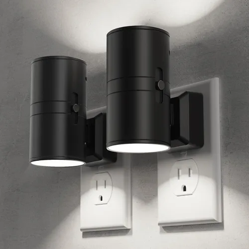 Miniatura 19 de Briignite - Luces nocturnas led enchufables, 3CCT, sensor de anochecer a amanecer, de 3000 K, regulable para pasillo, dormitorio, escalera, paquete