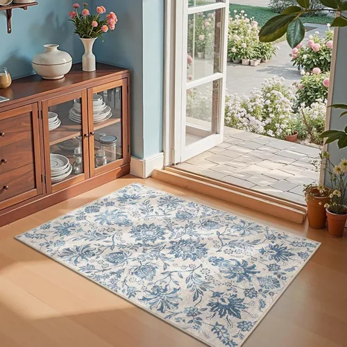 Miniatura 20 de jinchan Lima - Alfombra de pasillo lavable de 2 x 6 pies, antideslizante, de pelo corto, suave, ultrafina, alfombra envejecida para casa de campo