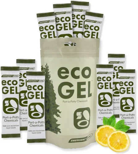 Emergency Zone Eco Gel Port-a-Potty Chemicals - Polvo desodorizante y gelificante de residuos líquidos