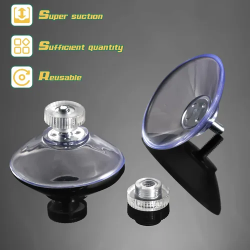 Miniatura 3 de Zopeal 20 piezas de ventosas adhesivas al por mayor con tornillos, tuercas, ventosas de plástico, almohadillas de 40 mm, PVC transparente, ventosas