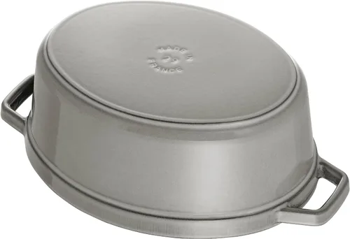 Miniatura 5 de STAUB Tostador de hierro fundido/cocotte, ovalado 6.7 in, 1 L, gris grafito