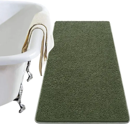 Miniatura 57 de LOCHAS Alfombra de Baño de Lujo Lanuda Tapete de Baño 24 x 17 Pulgadas, Alfombras de Baño Lavables Antideslizantes para Baño y Ducha, Alfombras