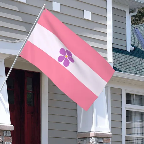 Miniatura 7 de Sapphic - Bandera de orgullo rosa para fiesta de bienvenida al aire libre, decoración exterior para el hogar, casa, jardín, patio, bandera grande