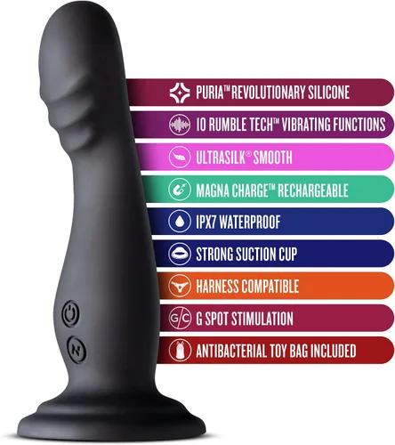 Miniatura 2 de Juguetes sexuales para adultos, Amsterdam 6.75 pulgadas, vibrador de empuje - Punto G, próstata, estimulador anal - 10 vibraciones RumblyTech