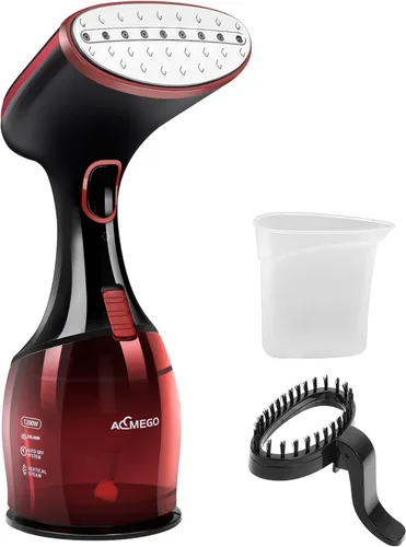 AEMEGO Vaporizador de ropa de mano | Removedor de arrugas de tela 2 en 1, vaporizador de ropa portátil y de viaje, tanque de agua de 10.8 fl oz,