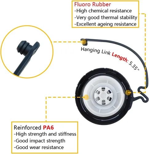 Miniatura 2 de Tapa de depósito de combustible Compatible con Toyota 4Runner Camry Corolla FJ Cruiser Highlander Land Cruiser RAV4 Sequoia Sienna Tacoma Tundra