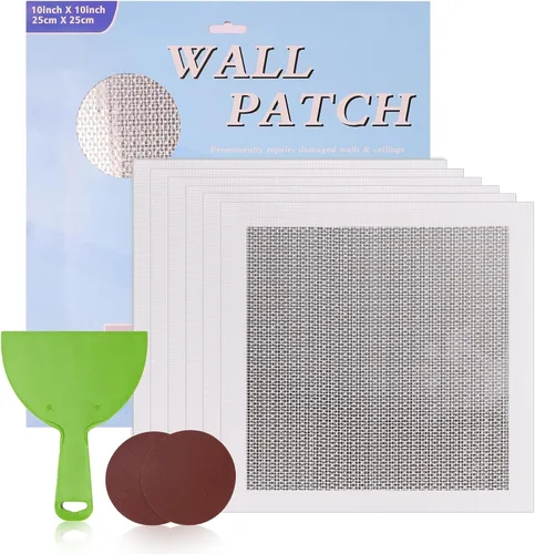 Miniatura 8 de Kit de reparación de parches de pared, 17.64 oz de agente reparador de paredes de yeso y kit de reparación de paneles de yeso de malla de 8