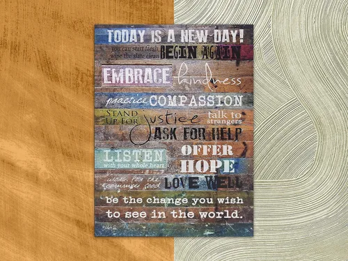 Miniatura 8 de Marla Rae cartel artístico de pared Today is a New Day (versión inglés), 16 x 12 pulgadas