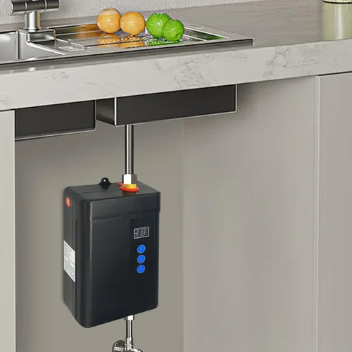 Miniatura 2 de Calentador de agua caliente instantáneo eléctrico de 110 V 3 KW, calentador de agua a pedido sin tanque con Rem0te Contr0l, frecuencia variable