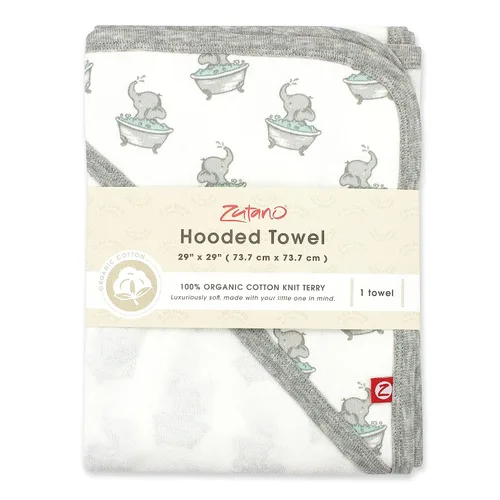 Miniatura 2 de Zutano Toallas de bebé con capucha, toalla de baño de algodón orgánico, toalla de bebé ultra suave y absorbente para recién nacidos y bebés, juego