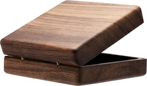 Miniatura 4 de COSISO Caja de regalo de reloj de bolsillo de madera de nogal, portátil, de un solo bolsillo, organizador de viaje para hombres y mujeres