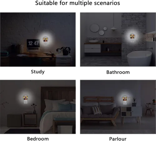 Miniatura 6 de Wusikd Juego de 2 luces nocturnas de gnomos de Halloween, luces LED enchufables con sensor de atardecer a amanecer, lámpara con sensor automático